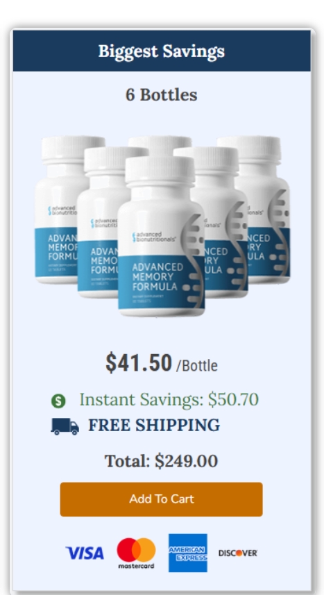 Advanced Memory Formula 6 Bottle